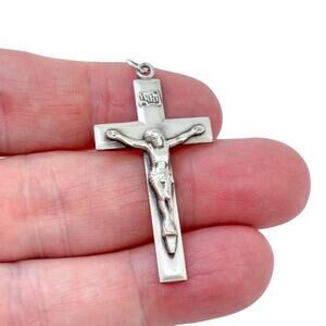 Estate Sterling Silver 925 Crucifix Pendant | INRI Cross